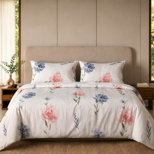 3 Piece Floral Bed Sheet – Painted Petals