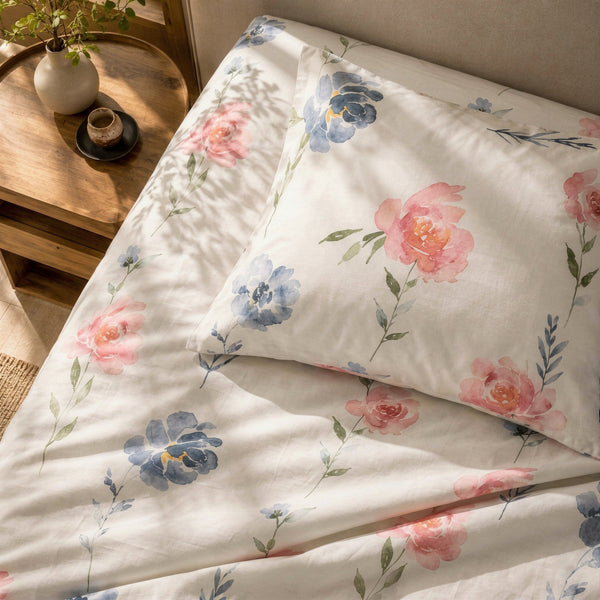 3 Piece Floral Bed Sheet – Painted Petals