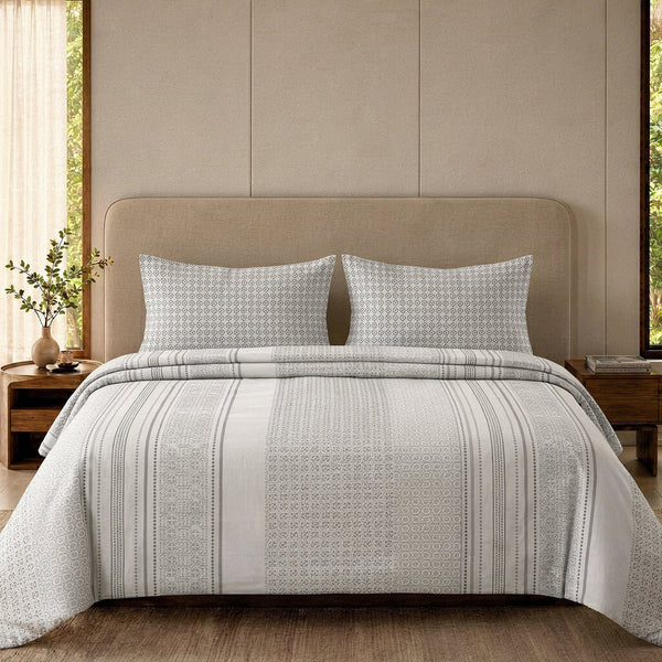 3 Piece Printed Bed Sheet – Soft Trellis